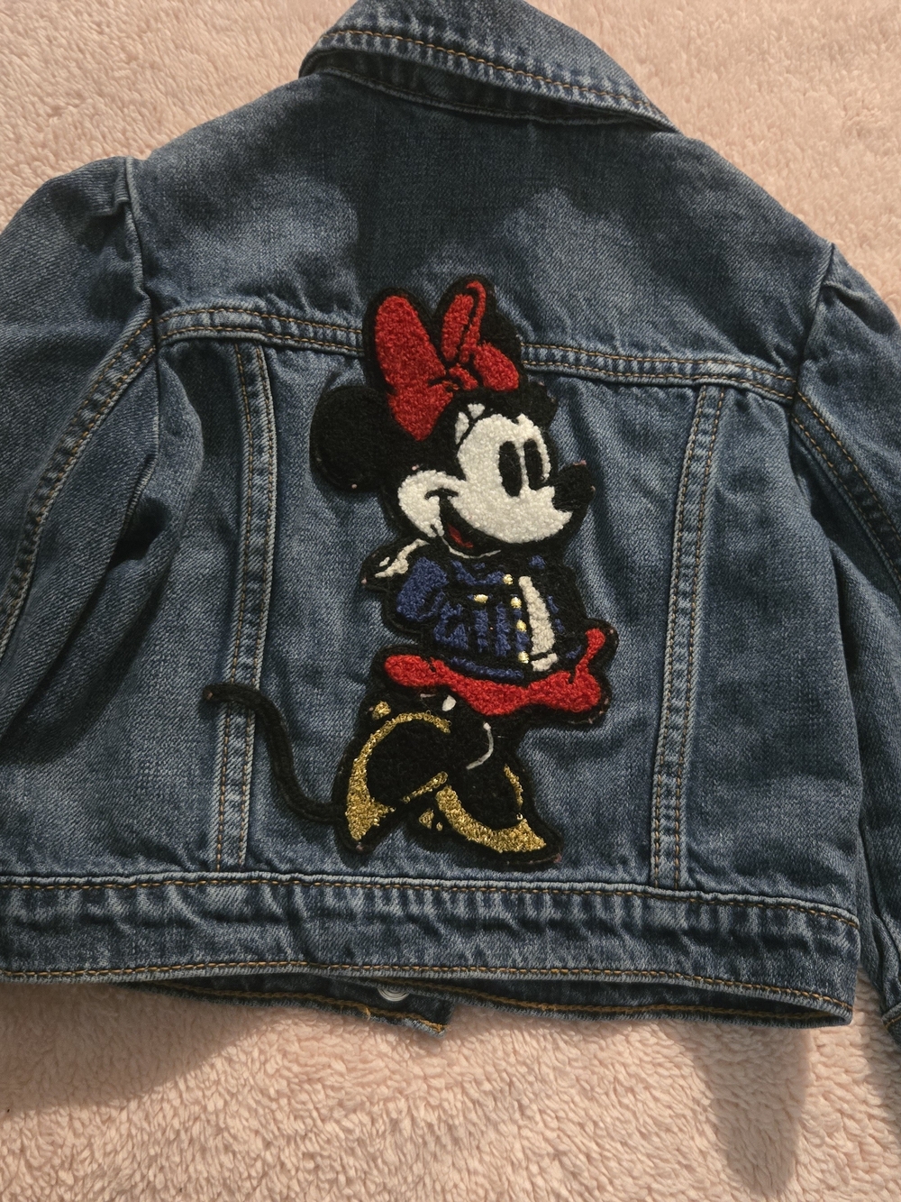 Kids Denim Jacket with Minnie Mouse Patch - Blue